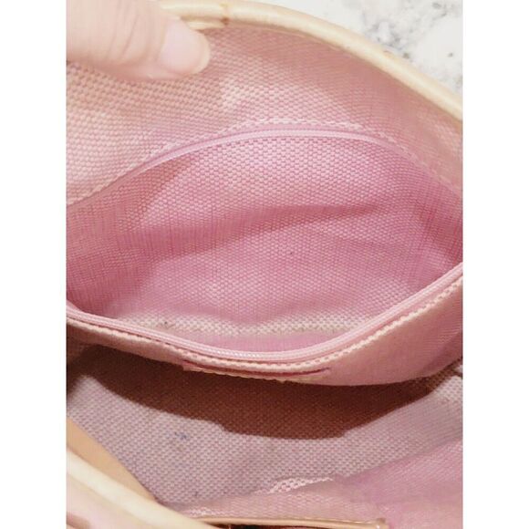 Dooney and Bourke VTG Canvas Leather Bucket Shoulder‎ Bag Pink 1970's  DAMAGE - Picture 14 of 16